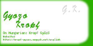 gyozo kropf business card
