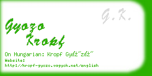 gyozo kropf business card